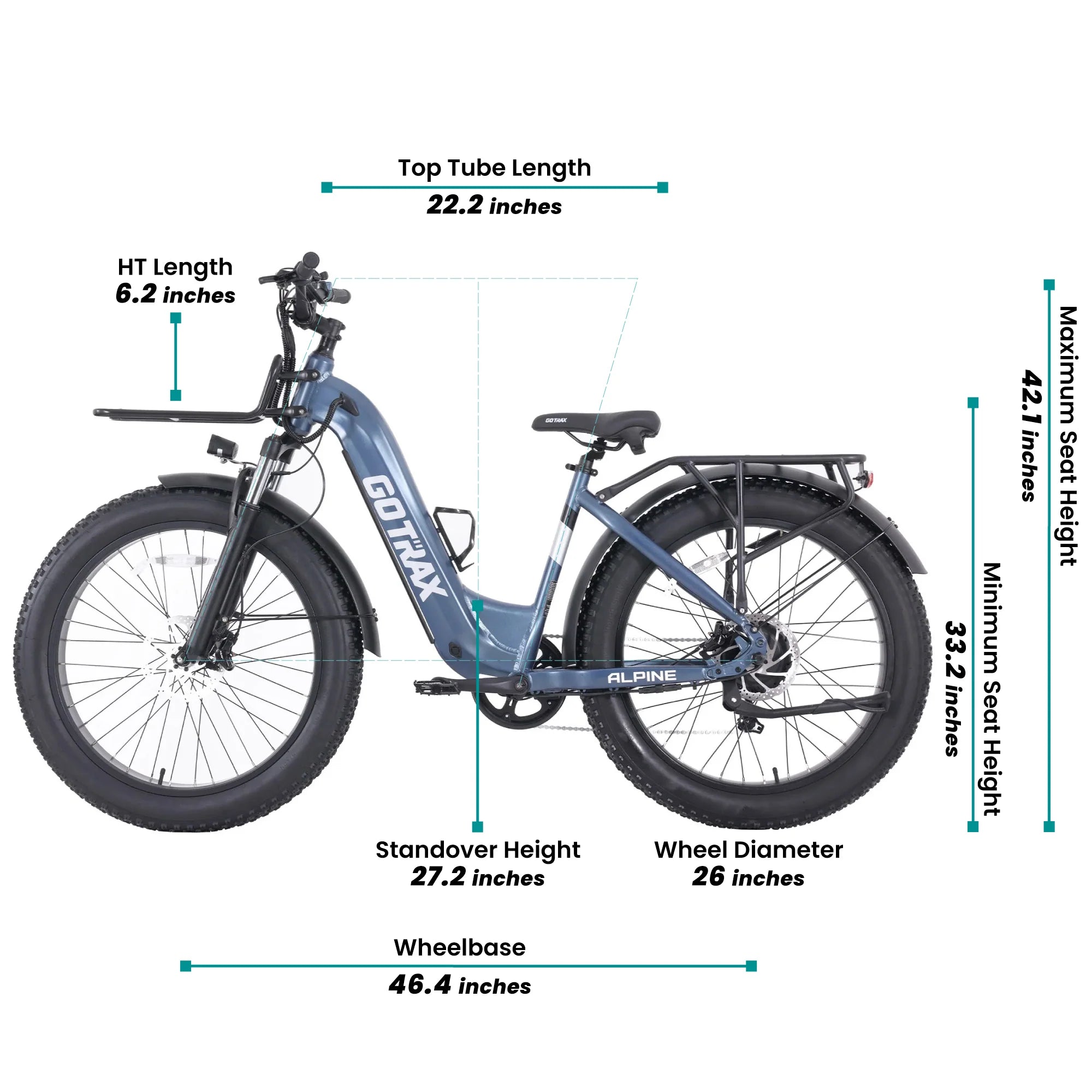 gotrax 26 inch electric bicycle Gotrax Alpine Fat Tire E-Bike