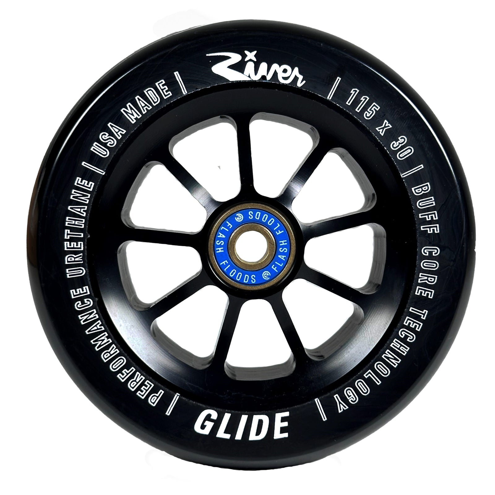 River Wheel Co – “Shadow” Glide 115 x 30 (Black on Black)