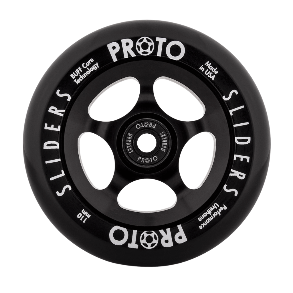 PROTO Classic Sliders 110mm Wheels |WHEELS |$84.95 |TSP The Shop | Proto Classic Sliders 110mm (Black on Black) | The Shop Pro Scooter Lab