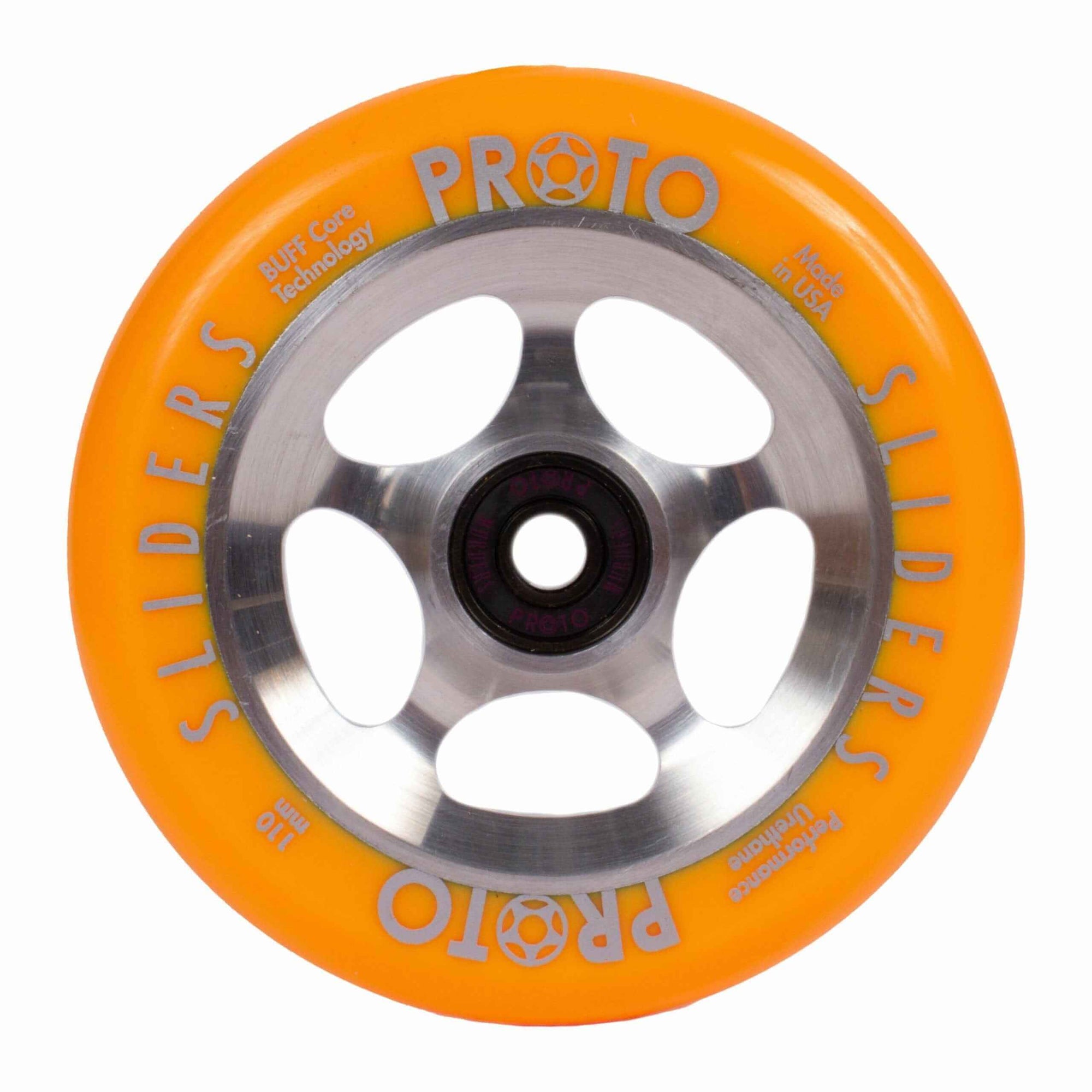 PROTO WHEELS PROTO – StarBright Sliders 110mm (Neon Orange on RAW)