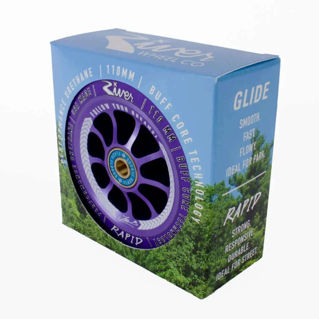 River Wheel Co – “Dream Catcher” Rapids 110mm (Jordan Clark Signature) |WHEELS |$94.95 |TSP The Shop | River Wheel Co “Dream Catcher” Rapids 110mm| Pro Scooter Wheels