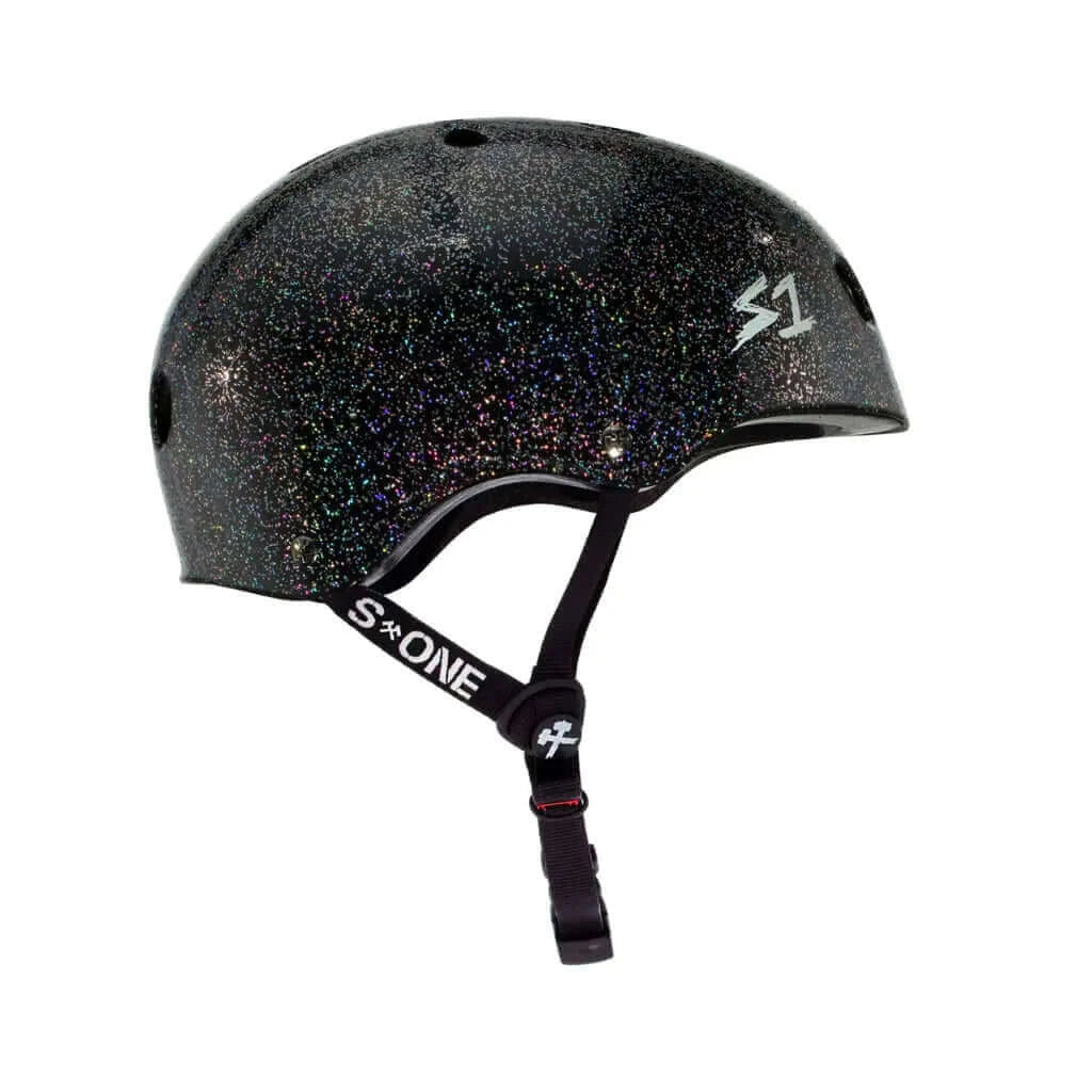 S1 Lifer Black Gloss Glitter Helmet |SAFETY GEAR |$89.99 |TSP The Shop | S1 Lifer Black Gloss Glitter Helmet | The Shop Pro Scooter Lab
