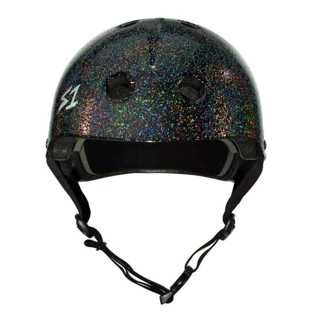S1 Lifer Black Gloss Glitter Helmet |SAFETY GEAR |$89.99 |TSP The Shop | S1 Lifer Black Gloss Glitter Helmet | The Shop Pro Scooter Lab