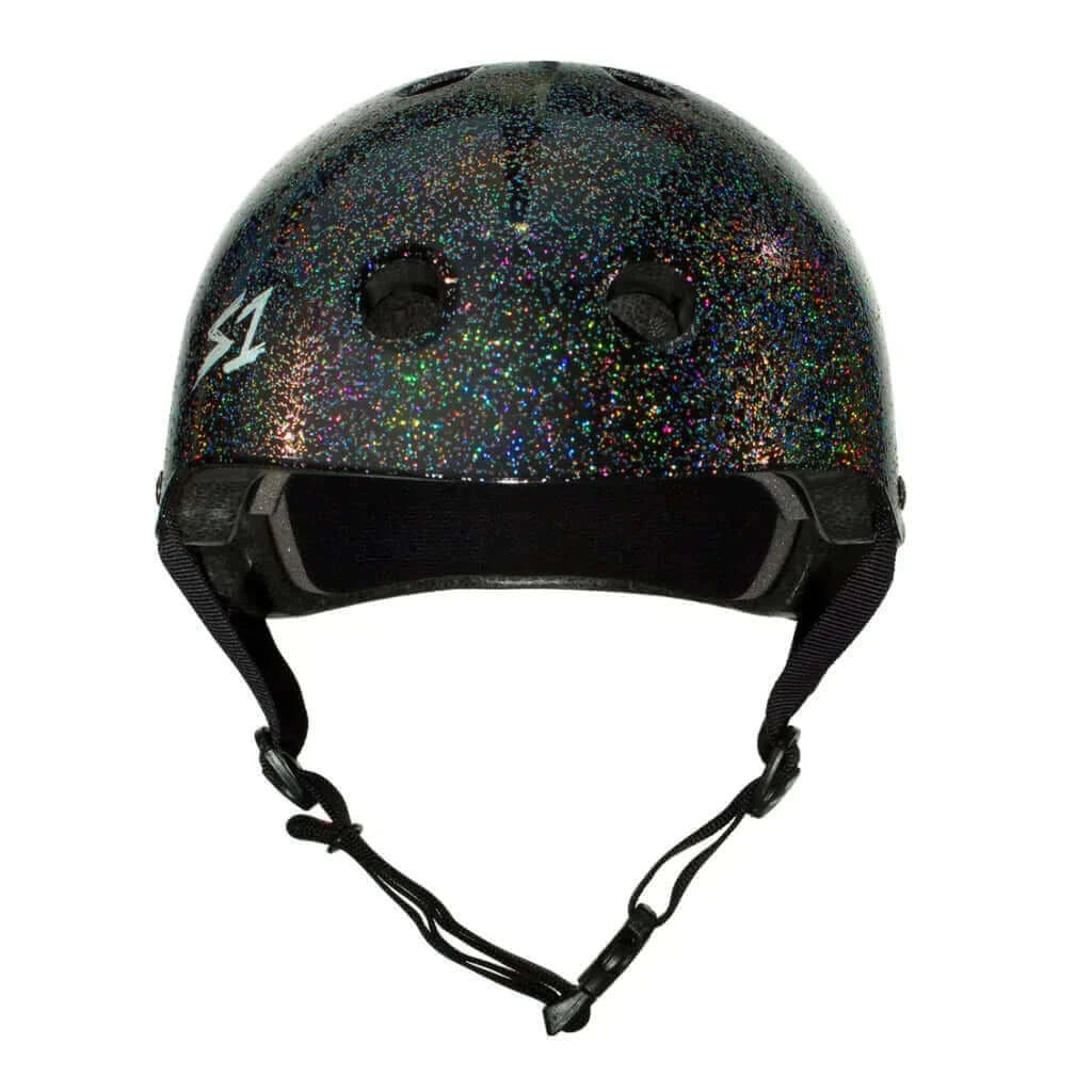 glitter helmet motorcycle S1 Lifer Black Gloss Glitter Helmet