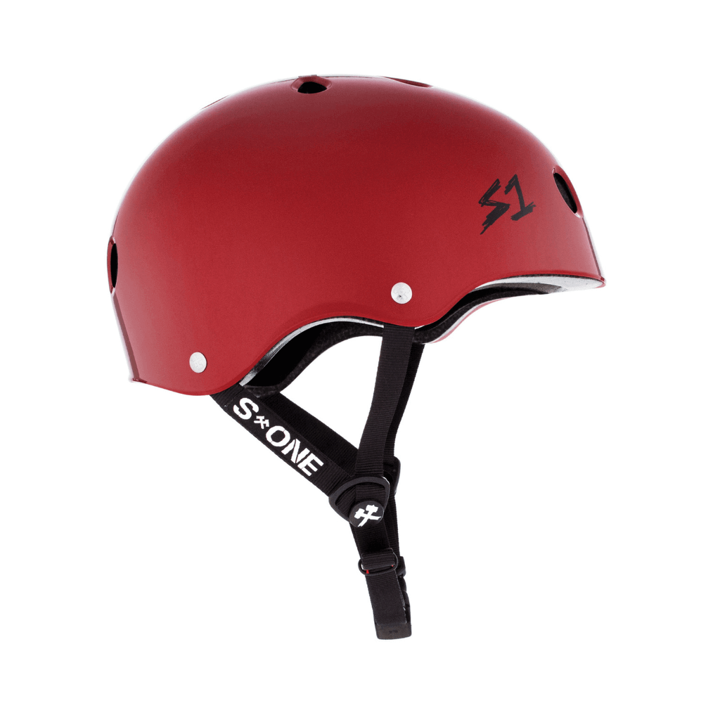 S1 Lifer Blood Red Helmet |SAFETY GEAR |$79.99 |TSP The Shop | S1 Lifer Scarlet Gloss Red Helmet | The Shop Pro Scooter Lab