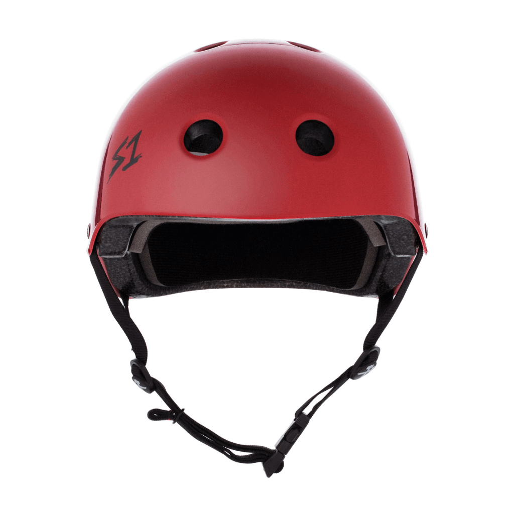 S1 Lifer Blood Red Helmet |SAFETY GEAR |$79.99 |TSP The Shop | S1 Lifer Scarlet Gloss Red Helmet | The Shop Pro Scooter Lab