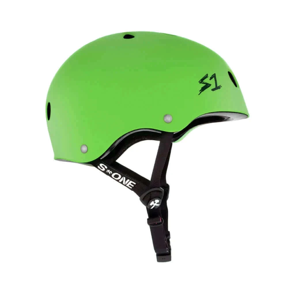S1 Lifer Helmet - Bright Green Matte Skateboard Helmet