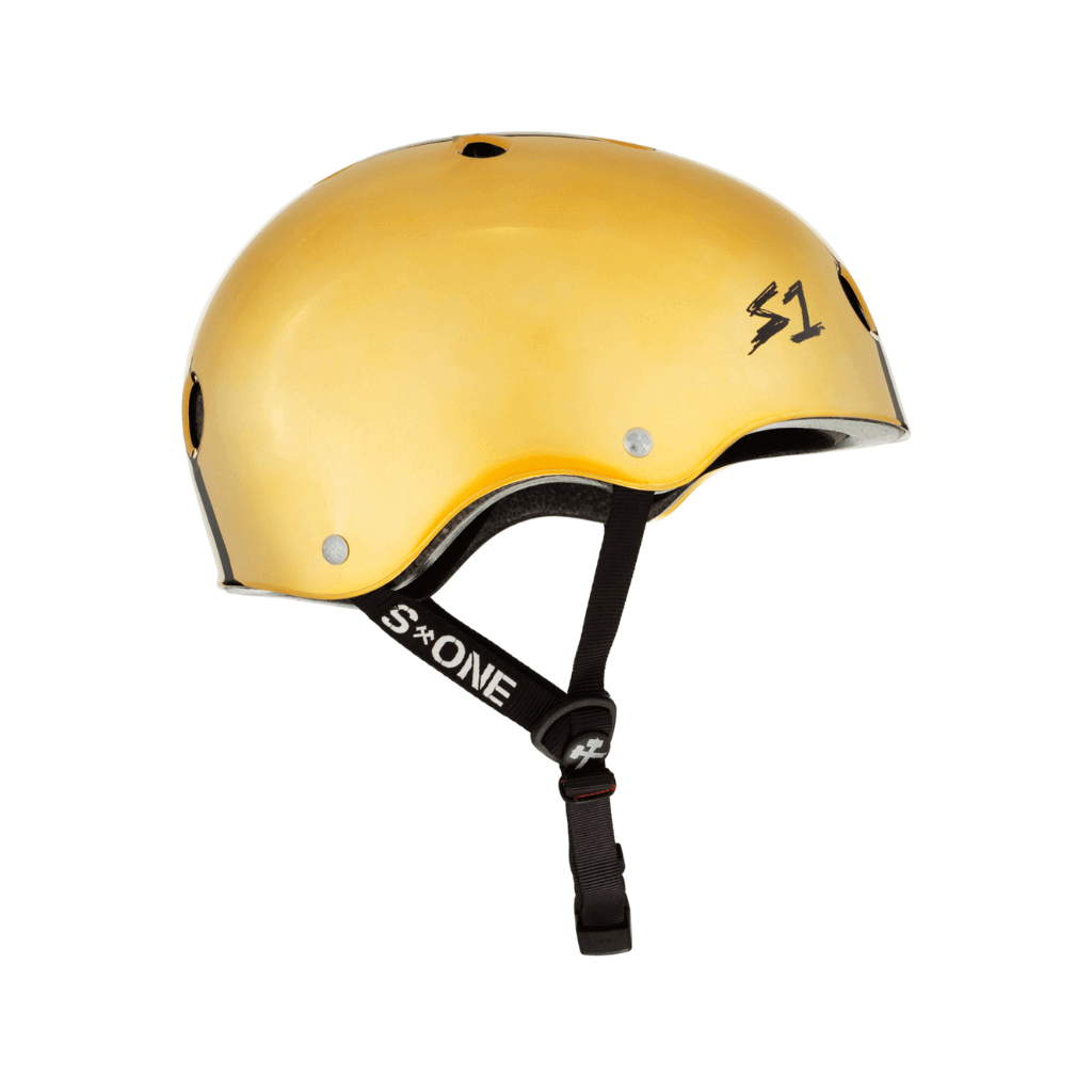 S1 Lifer Gold Mirror Helmet |SAFETY GEAR |$89.99 |TSP The Shop | S1 Lifer Gold Mirror Helmet | The Shop Pro Scooter Lab
