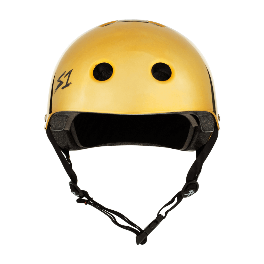 all mirrored motorcycle helmet S1 Lifer Gold Mirror Helmet