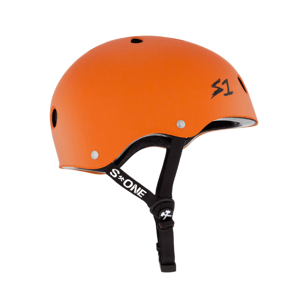 bike helmet cover orange S1 Lifer Matte Orange Helmet