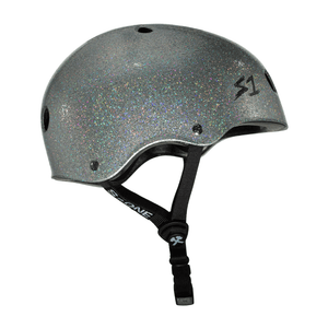 S1 Lifer Silver Glitter Gloss Helmet |SAFETY GEAR |$89.99 |TSP The Shop | S1 Lifer Silver Glitter Gloss Helmet | The Shop Pro Scooter Lab