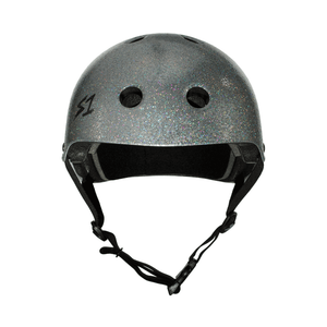 S1 Lifer Silver Glitter Gloss Helmet |SAFETY GEAR |$89.99 |TSP The Shop | S1 Lifer Silver Glitter Gloss Helmet | The Shop Pro Scooter Lab