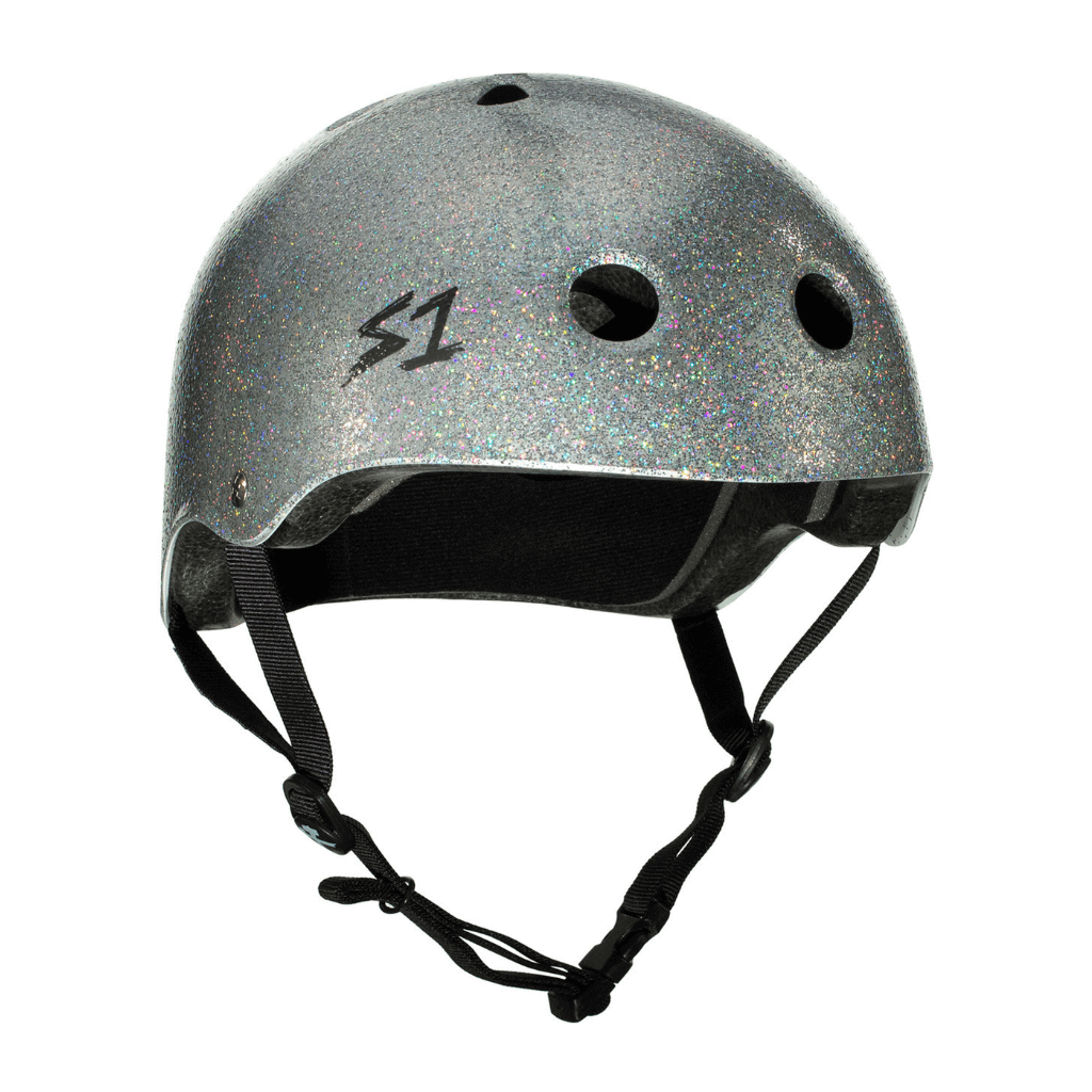 S1 SAFETY GEAR XS S1 Lifer Silver Glitter Gloss Helmet