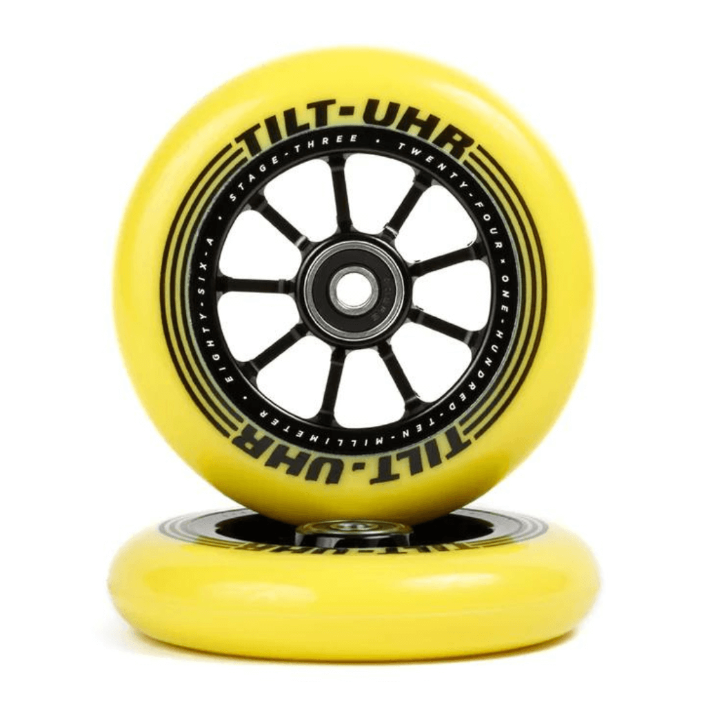 Tilt UHR Yellow Wheels |WHEELS |$90.00 |TSP The Shop | Tilt UHR Yellow Wheels | The Shop Pro Scooter Lab