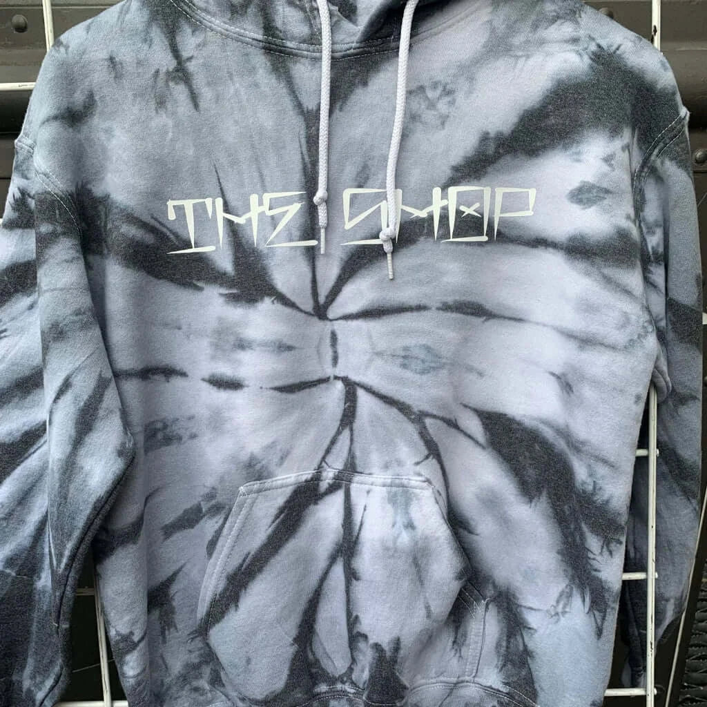 Grey tie outlet dye thrasher hoodie