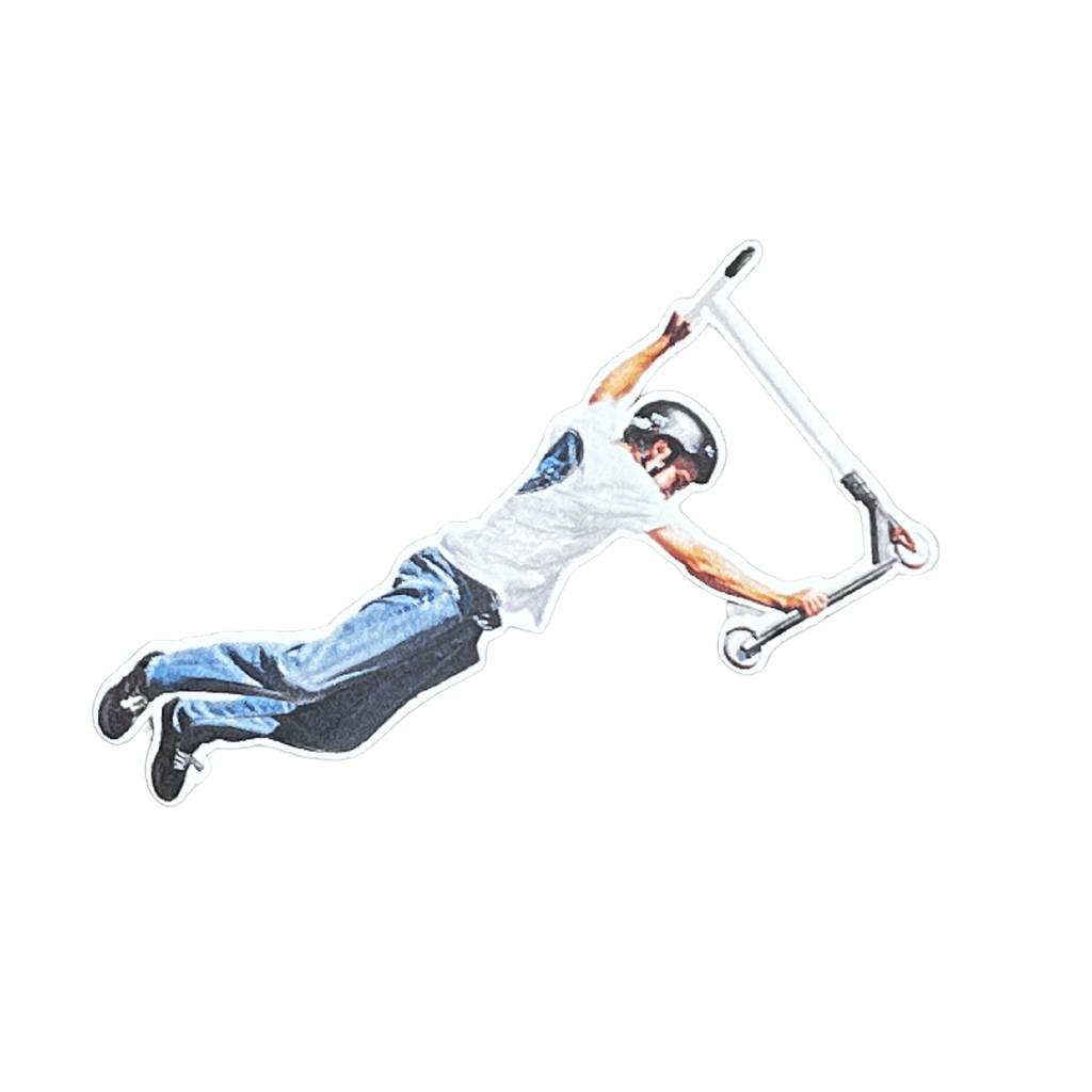 Nolan Shoemaker Superman Sticker |STICKERS |$3.00 |TSP The Shop | Nolan Shoemaker Superman Sticker | Pro Scooter Lab