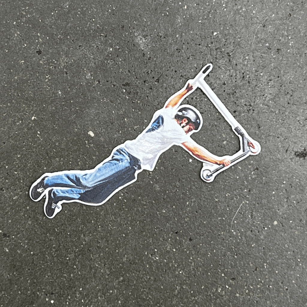 Nolan Shoemaker Superman Sticker |STICKERS |$3.00 |TSP The Shop | Nolan Shoemaker Superman Sticker | Pro Scooter Lab