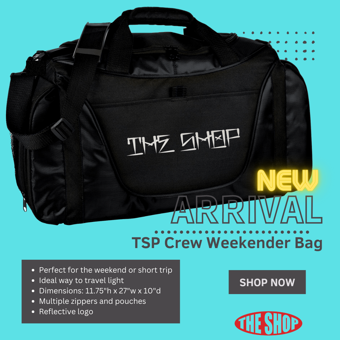 TSP Crew Weekender Bag |Bag |$39.99 |TSP The Shop | TSP Crew Weekender Bag | The Shop Pro Scooter Lab