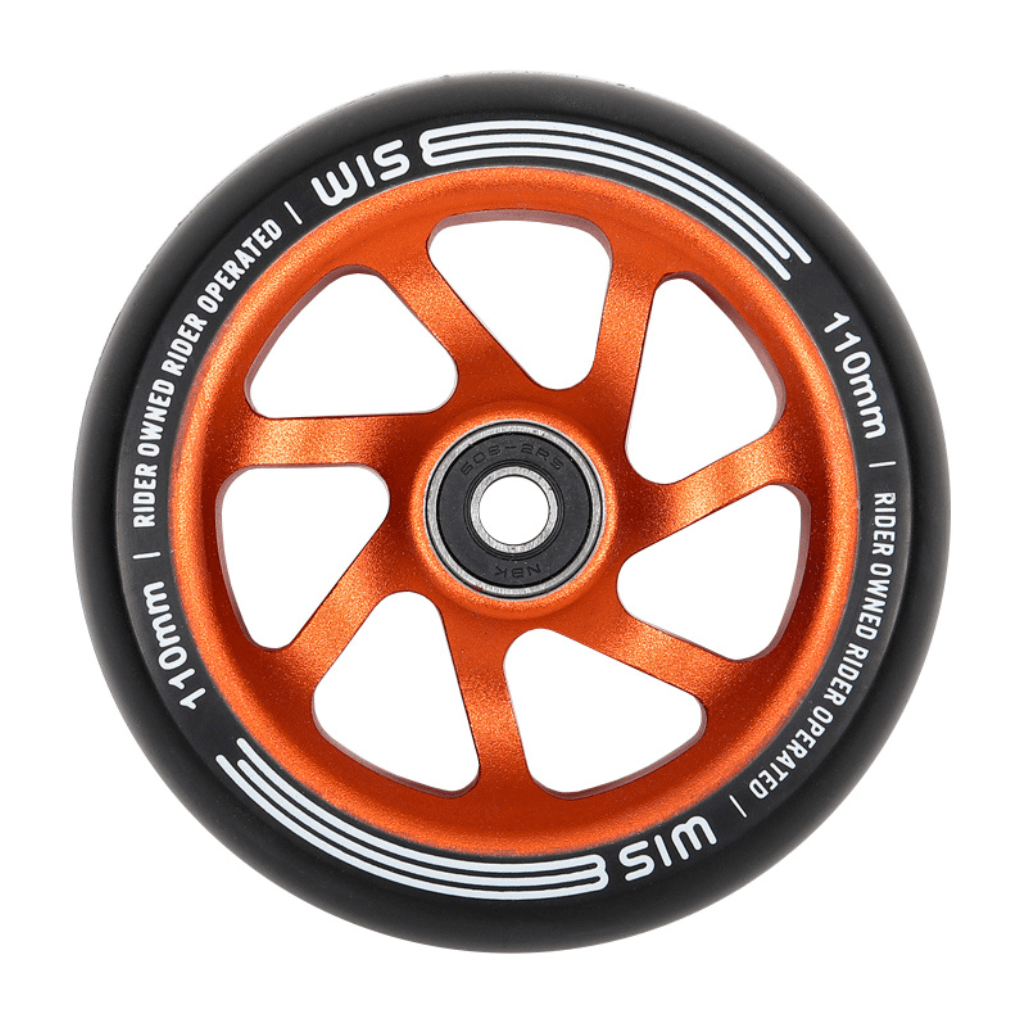 WISE WHEELS Orange Wise Classic 110mm Wheels